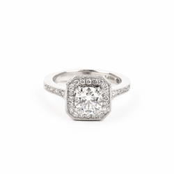 Pre-Owned Forevermark Diamond Halo Engagement Ring