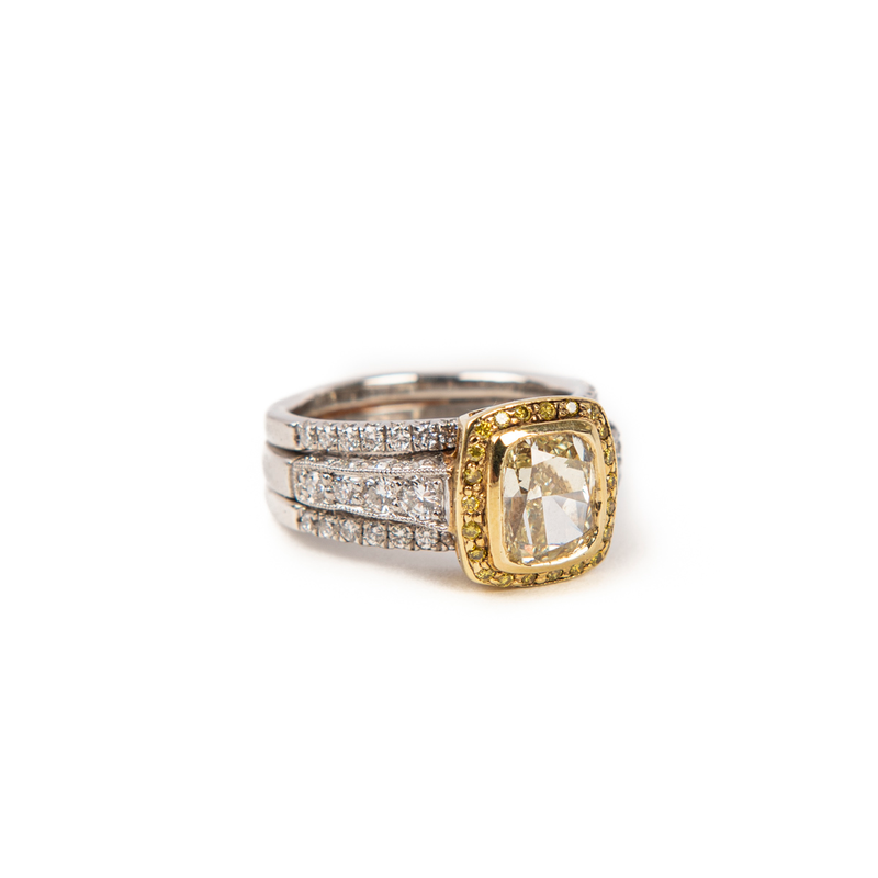 Pre-Owned Fancy Yellow Diamond Engagement Ring