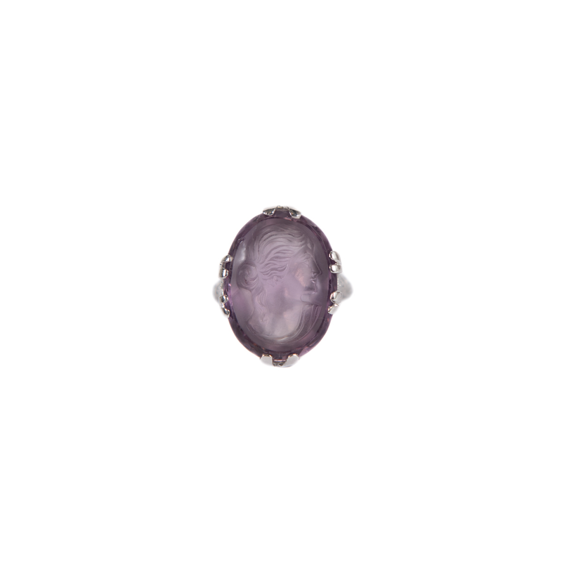 Pre-Owned Amethyst Intaglio Ring