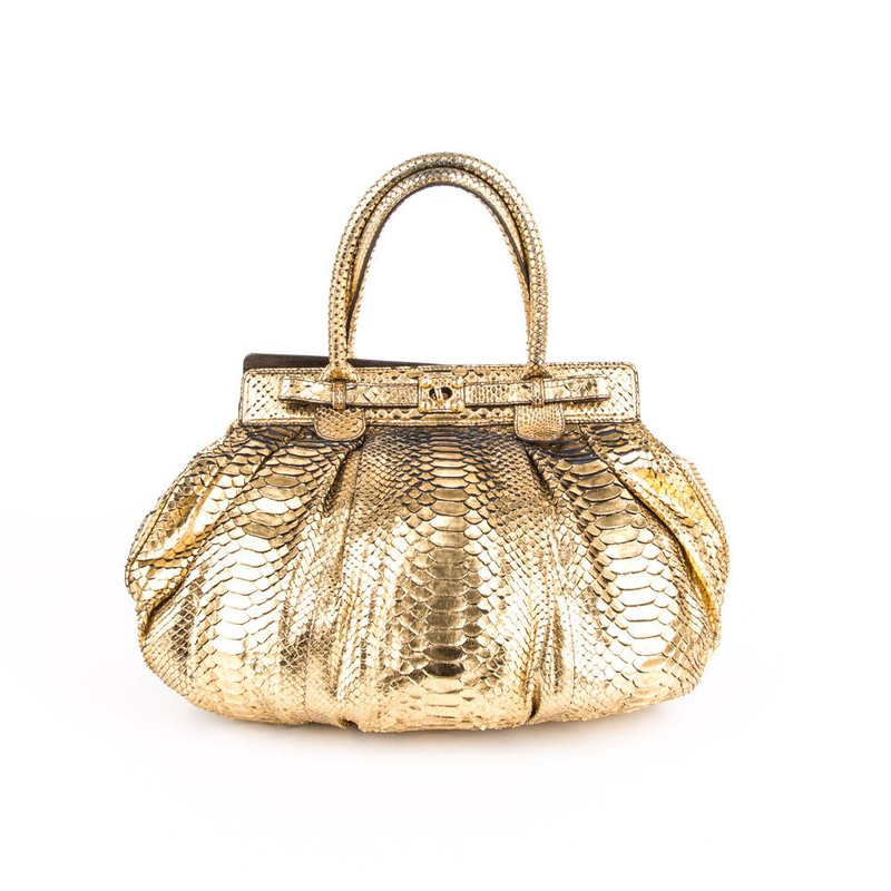 Pre-Owned Zagliani Python Handbag