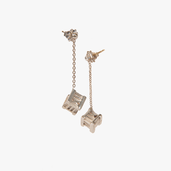 Pre-Owned Tiffany & Co Atlas Cube Dangle Earrings