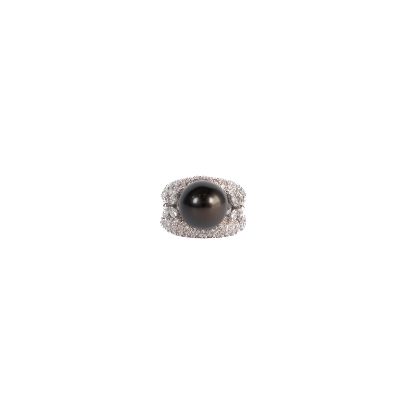 Pre-Owned Pearl and Diamond Ring