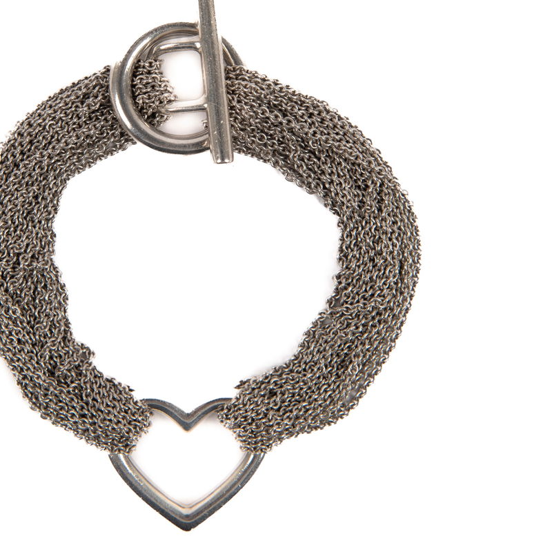 Pre-Owned Tiffany & Co. Multi-Strand Heart Toggle Bracelet