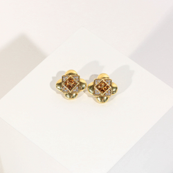 Pre-Owned Citrine and Diamond Earrings