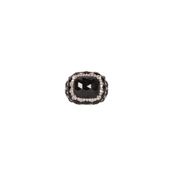Pre-Owned Crivelli Black Onyx and Diamond Ring