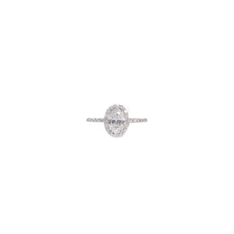 Pre-Owned Diamond Halo Engagement Ring