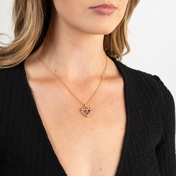 Pre-Owned Diamond and Ruby Heart Pendant