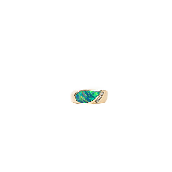 Pre-Owned Opal and Diamond Ring