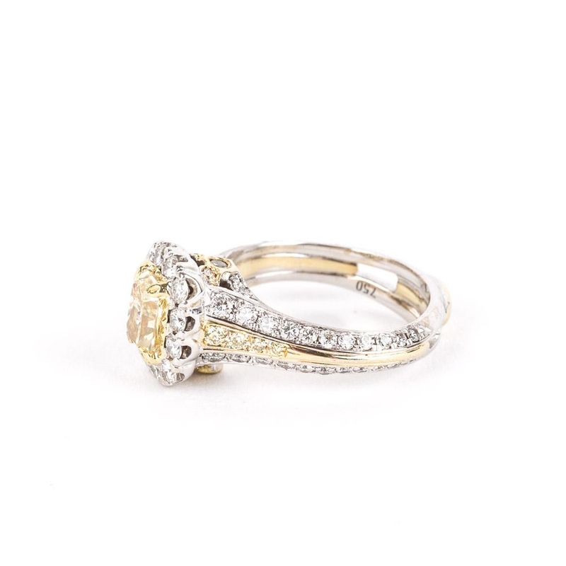 Pre-Owned Christopher Designs Fancy Yellow Diamond Ring