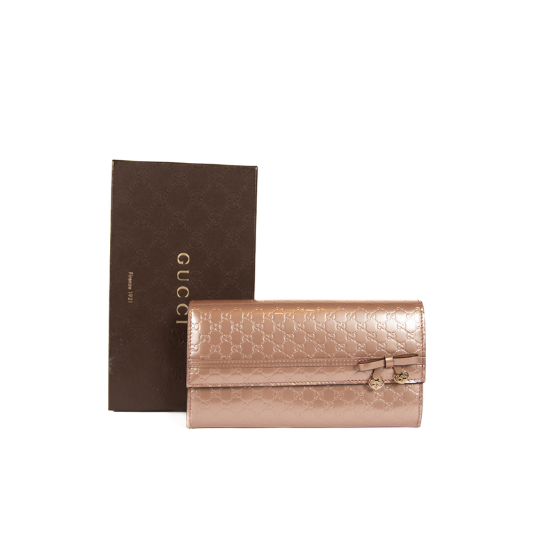 Pre-Owned Gucci Guccissima Bow Wallet