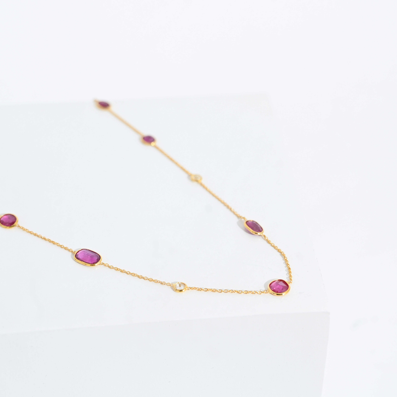 Pre-Owned Ruby and Diamond Necklace