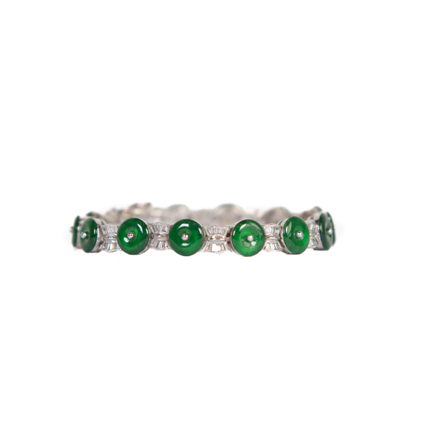 Pre-Owned Emerald and Diamond Bracelet
